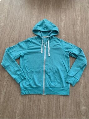 Abbot Main Teal Fleece-Lined Zip Hoodie